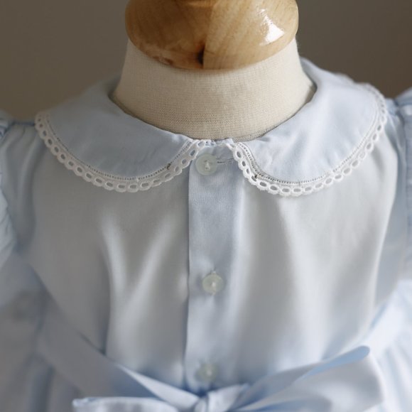 RARE Blue Smocked Dress Heirloom Feltman Brothers PERFECT CONDITION Like New - Picture 6 of 9